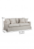 Jerry Slipcover Sofa 3 Seater